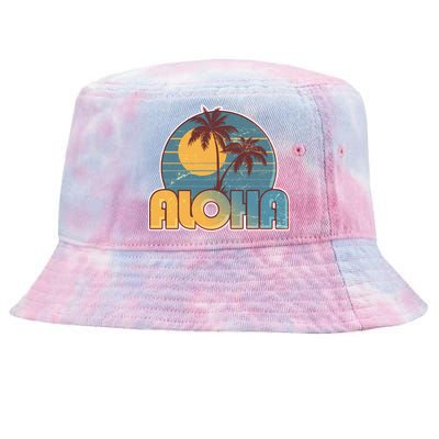 Vintage Retro Aloha  Tie-Dyed Bucket Hat