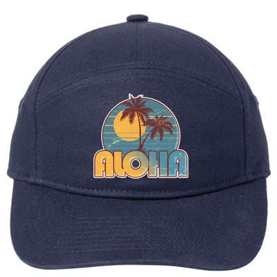 Vintage Retro Aloha  7-Panel Snapback Hat