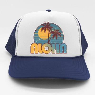 Vintage Retro Aloha  Trucker Hat