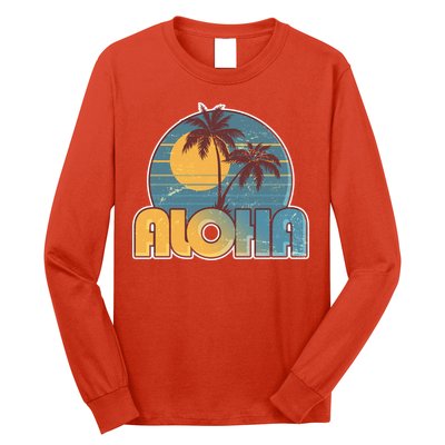 Vintage Retro Aloha  Long Sleeve Shirt