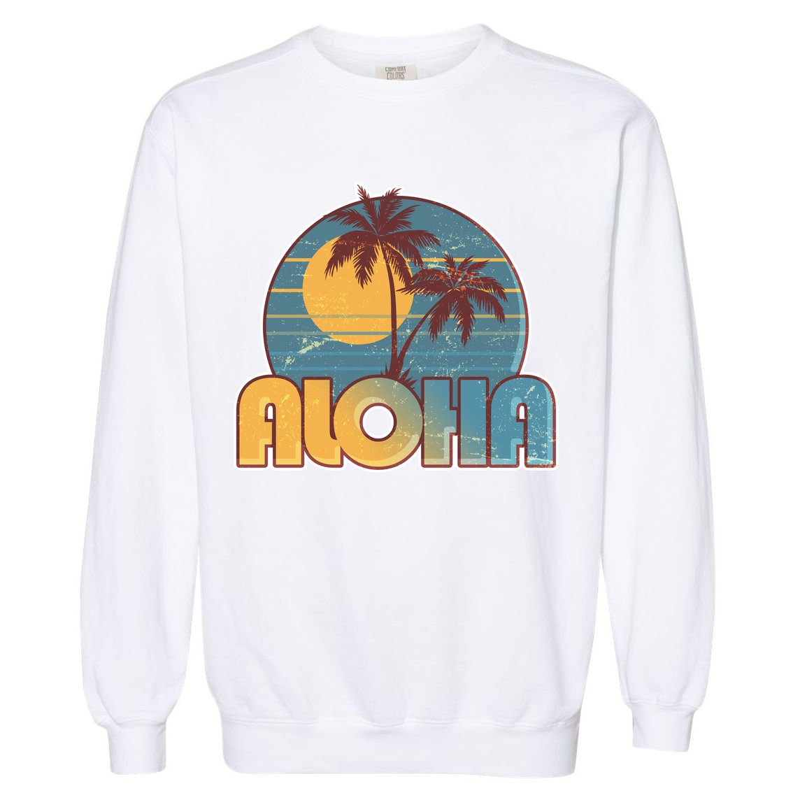Vintage Retro Aloha  Garment-Dyed Sweatshirt