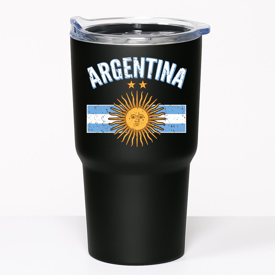 Vintage Retro Argentina Country Flag  Tumbler