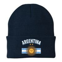 Vintage Retro Argentina Country Flag  Knit Cap Winter Beanie