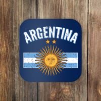 Vintage Retro Argentina Country Flag  Coaster