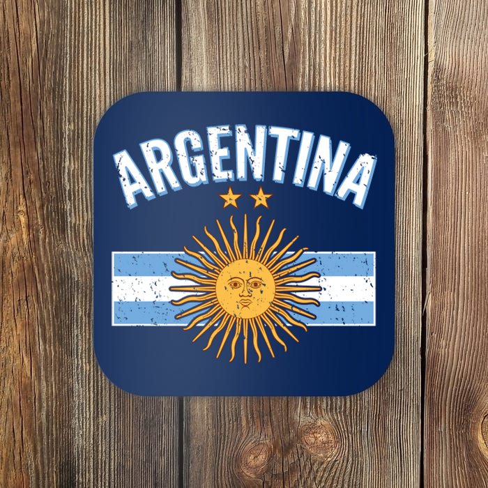 Vintage Retro Argentina Country Flag  Coaster