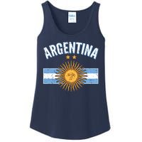 Vintage Retro Argentina Country Flag  Ladies Essential Tank