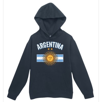 Vintage Retro Argentina Country Flag  Urban Pullover Hoodie