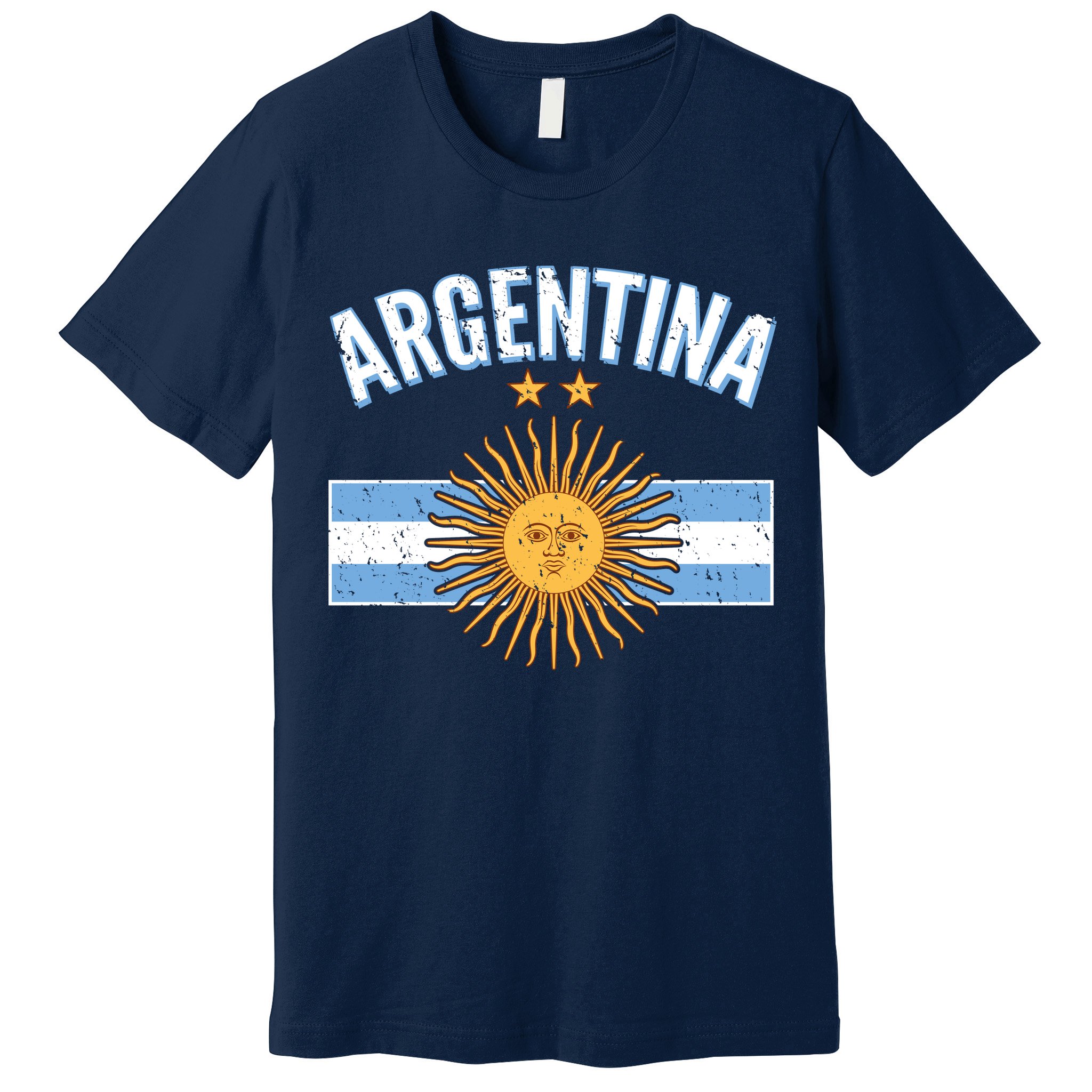 Vintage Retro Argentina Country Flag  Premium T-Shirt