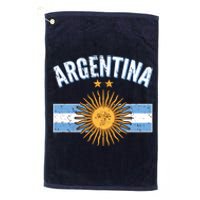 Vintage Retro Argentina Country Flag  Platinum Collection Golf Towel