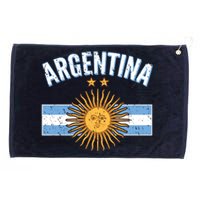 Vintage Retro Argentina Country Flag  Grommeted Golf Towel