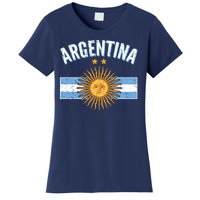 Vintage Retro Argentina Country Flag  Women's T-Shirt