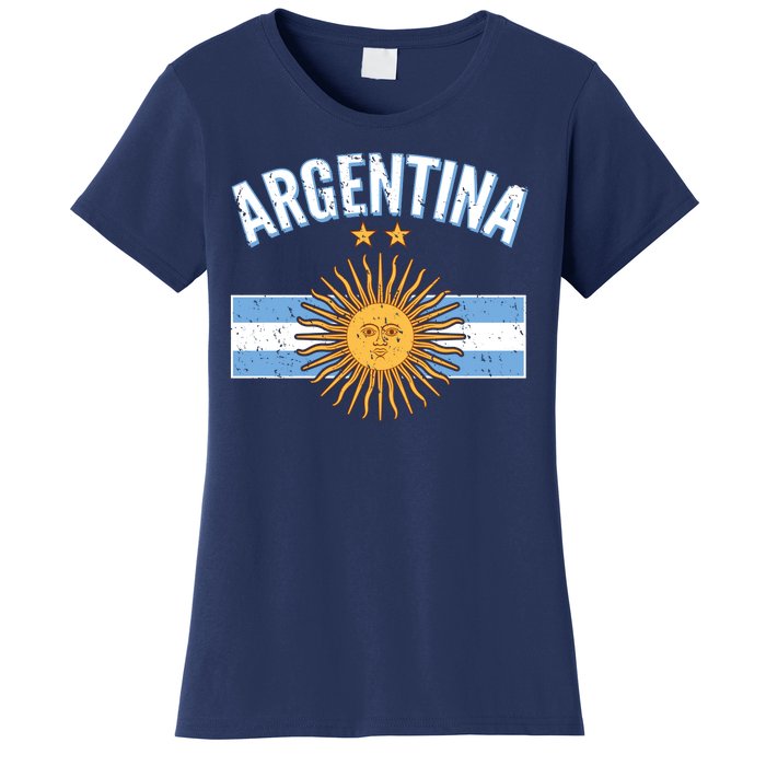 Vintage Retro Argentina Country Flag  Women's T-Shirt