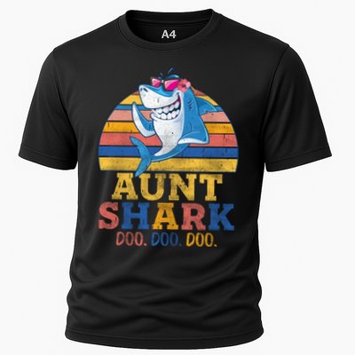 Vintage Retro Aunt Shark Doo Performance Shirt