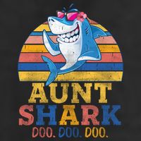 Vintage Retro Aunt Shark Doo Beanie