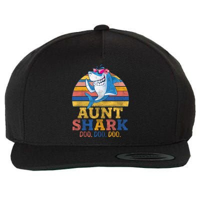 Vintage Retro Aunt Shark Doo Wool Snapback Cap