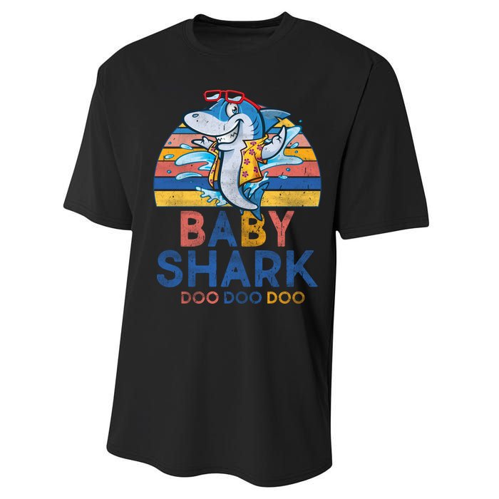 Vintage Retro Baby Shark Doo Performance Sprint T-Shirt