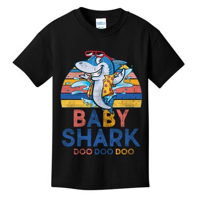 Vintage Retro Baby Shark Doo Kids T-Shirt