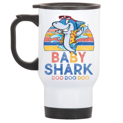 Vintage Retro Baby Shark Doo Stainless Steel Travel Mug