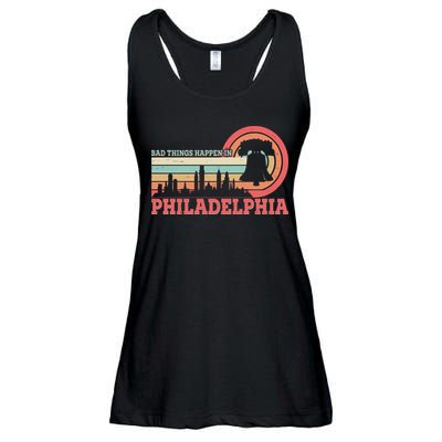 Vintage Retro Bad Things Happen In Philadelphia Ladies Essential Flowy Tank