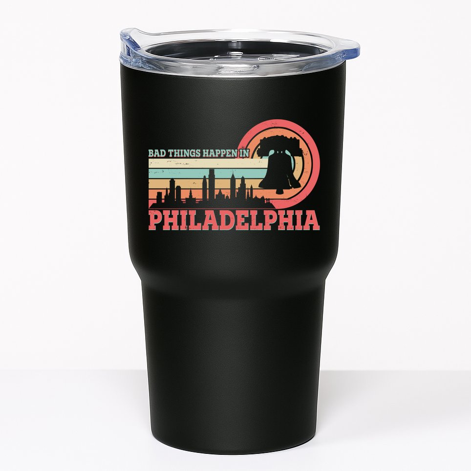 Vintage Retro Bad Things Happen In Philadelphia Tumbler