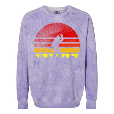 Vintage Retro Bigfoot Believe Colorblast Crewneck Sweatshirt