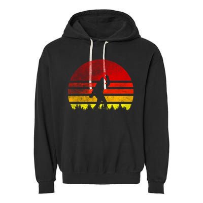 Vintage Retro Bigfoot Believe Garment-Dyed Fleece Hoodie
