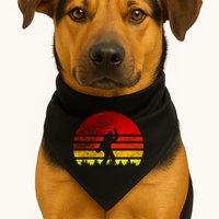 Vintage Retro Bigfoot Believe USA-Made Doggie Bandana