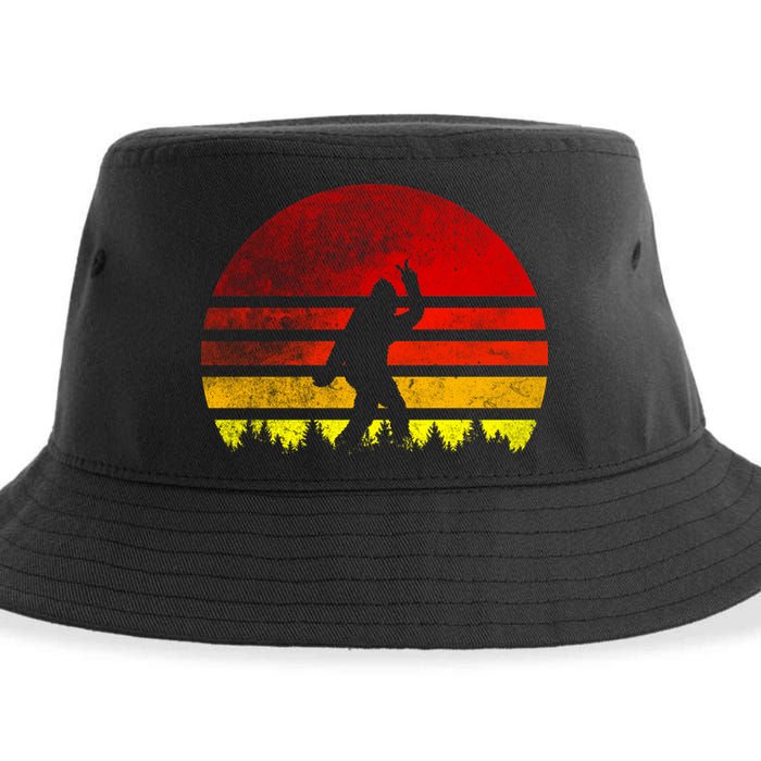 Vintage Retro Bigfoot Believe Sustainable Bucket Hat