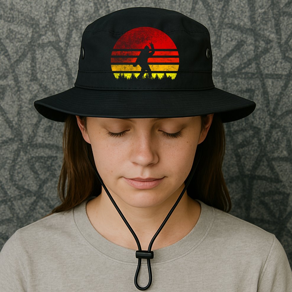 Vintage Retro Bigfoot Believe Bucket Hat