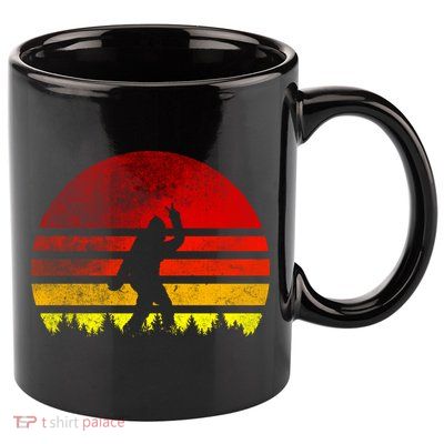 Vintage Retro Bigfoot Believe 11oz C Handle Ceramic Mug