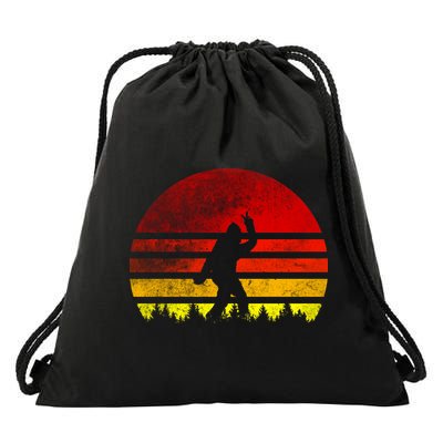 Vintage Retro Bigfoot Believe Drawstring Bag