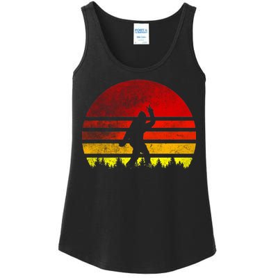 Vintage Retro Bigfoot Believe Ladies Essential Tank