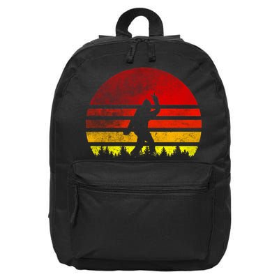 Vintage Retro Bigfoot Believe 16 in Basic Backpack