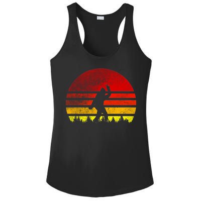 Vintage Retro Bigfoot Believe Ladies PosiCharge Competitor Racerback Tank