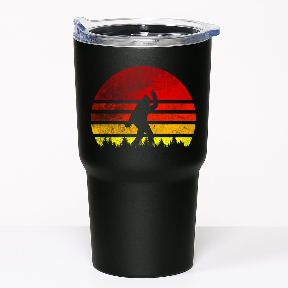 Vintage Retro Bigfoot Believe Tumbler