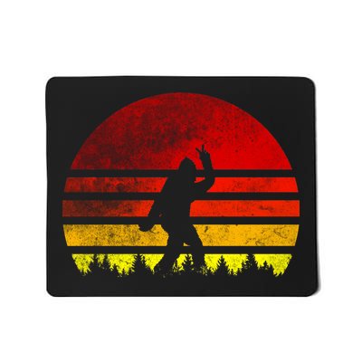 Vintage Retro Bigfoot Believe Mousepad