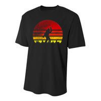 Vintage Retro Bigfoot Believe Youth Performance Sprint T-Shirt