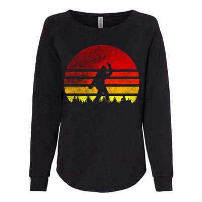 Vintage Retro Bigfoot Believe Womens California Wash Sweatshirt