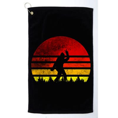 Vintage Retro Bigfoot Believe Platinum Collection Golf Towel