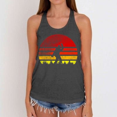 Vintage Retro Bigfoot Believe Women's Knotted Racerback Tank