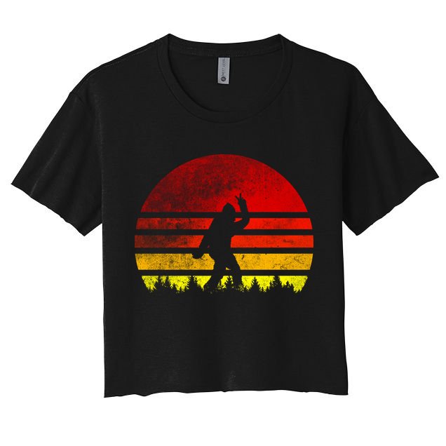 Vintage Retro Bigfoot Believe Crop Top