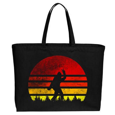 Vintage Retro Bigfoot Believe Cotton Canvas Jumbo Tote