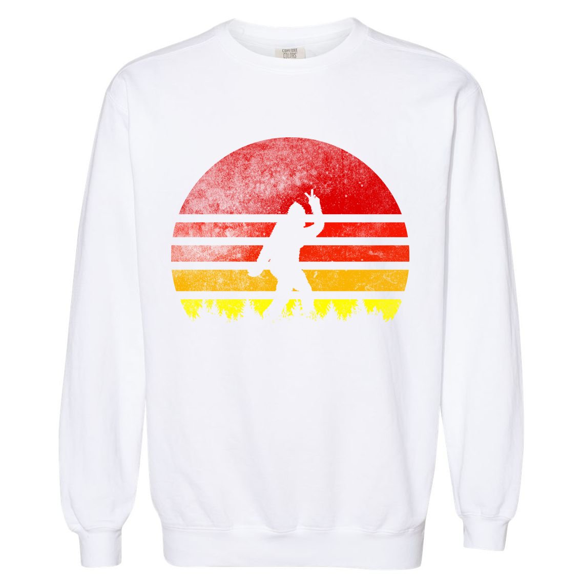 Vintage Retro Bigfoot Believe Garment-Dyed Sweatshirt