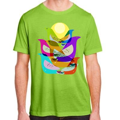 Vintage Retro Birds Adult ChromaSoft Performance T-Shirt