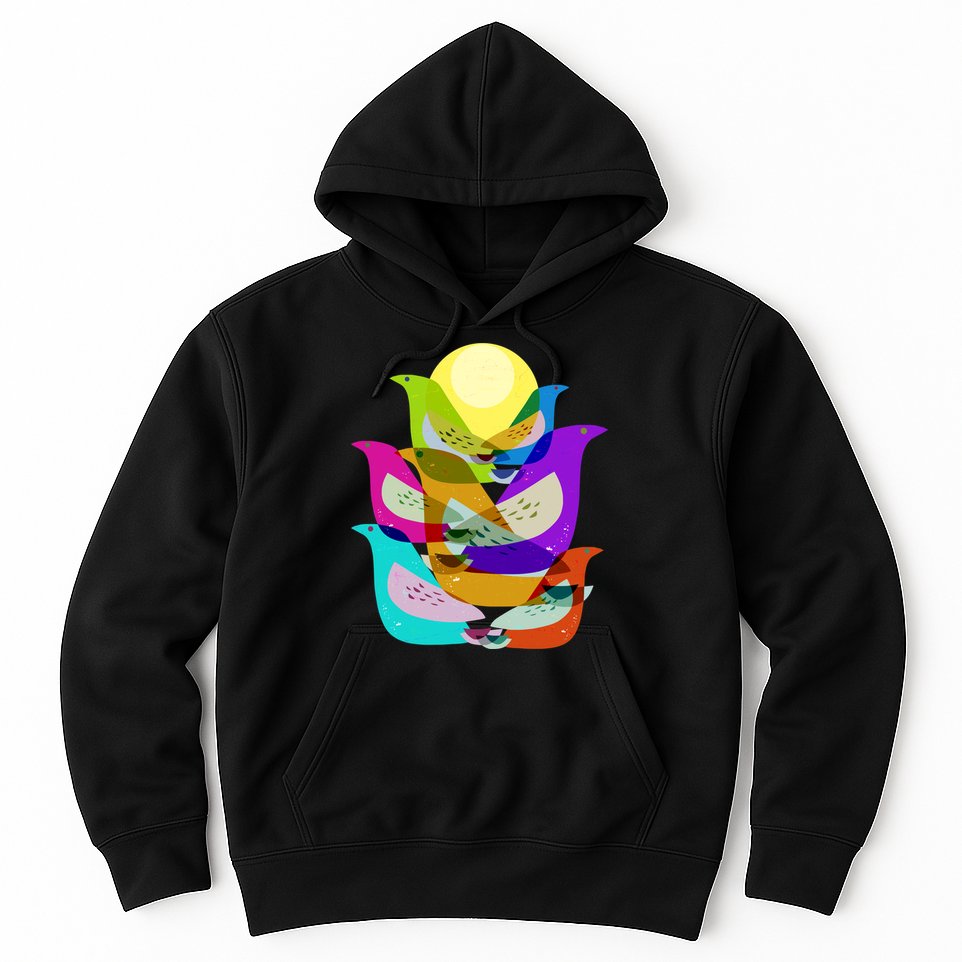 Vintage Retro Birds Hoodie