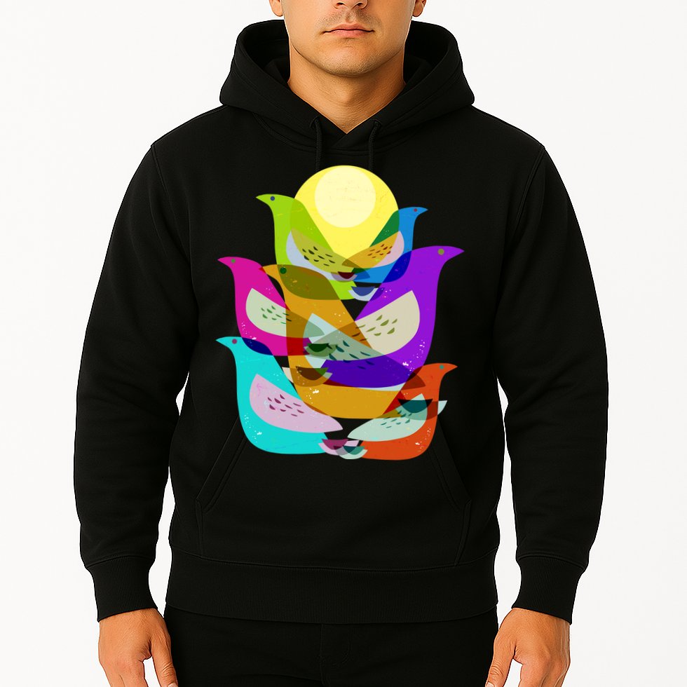 Vintage Retro Birds Hoodie