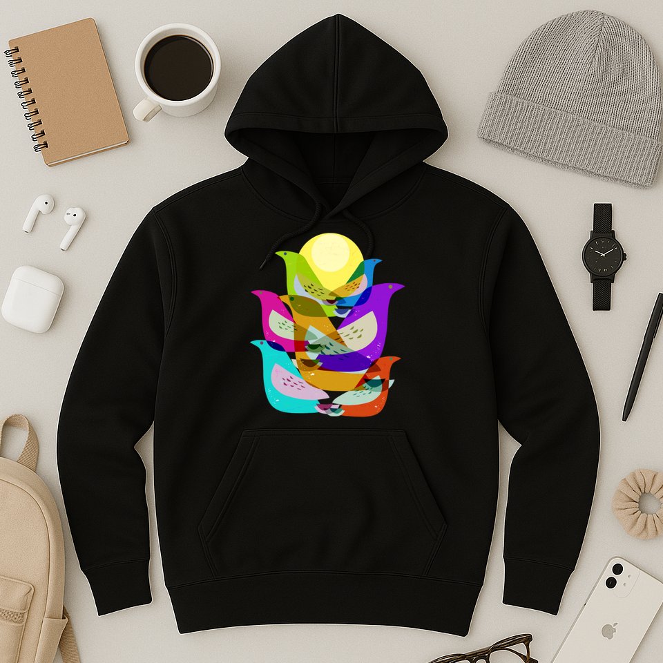 Vintage Retro Birds Hoodie
