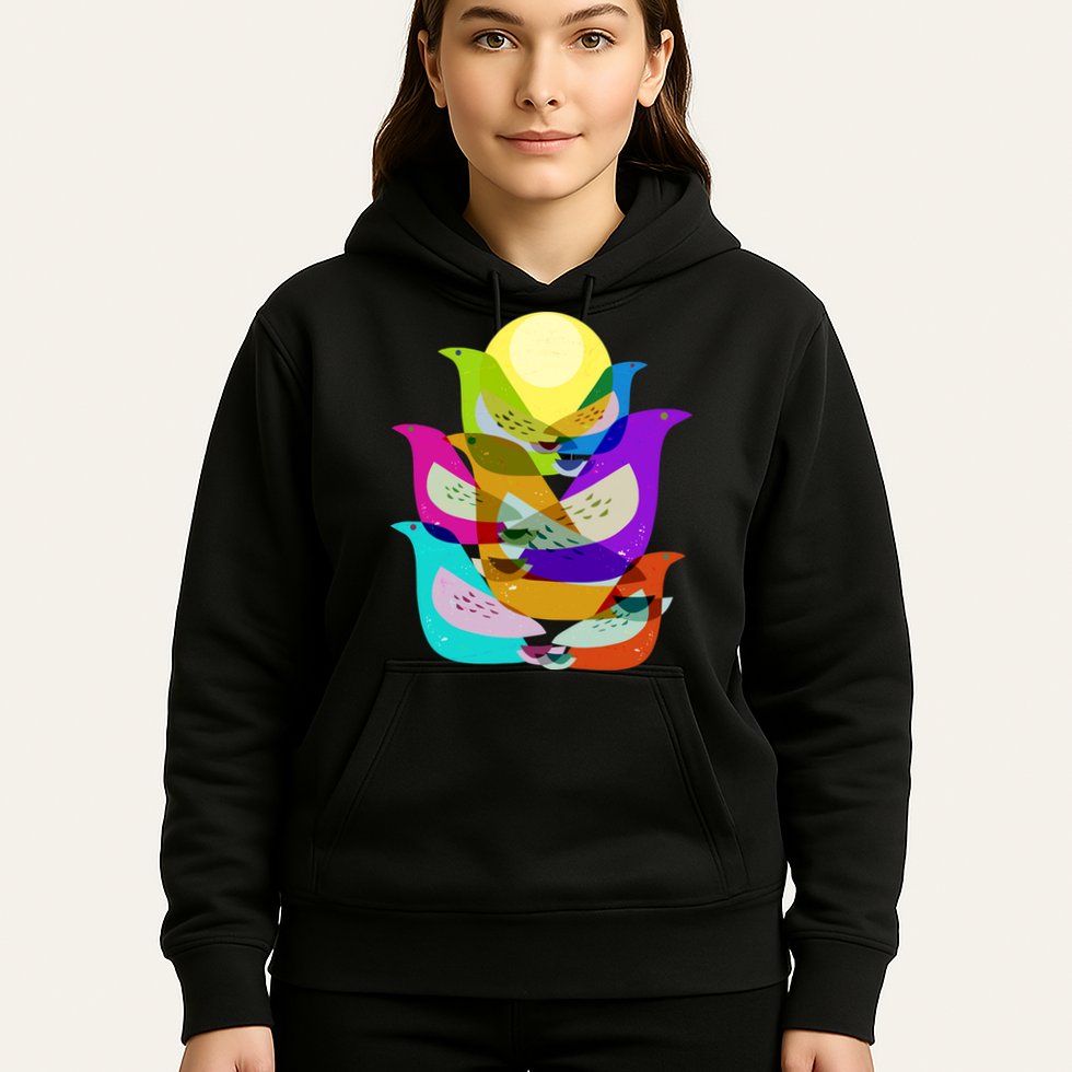 Vintage Retro Birds Hoodie