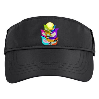 Vintage Retro Birds Adult Drive Performance Visor