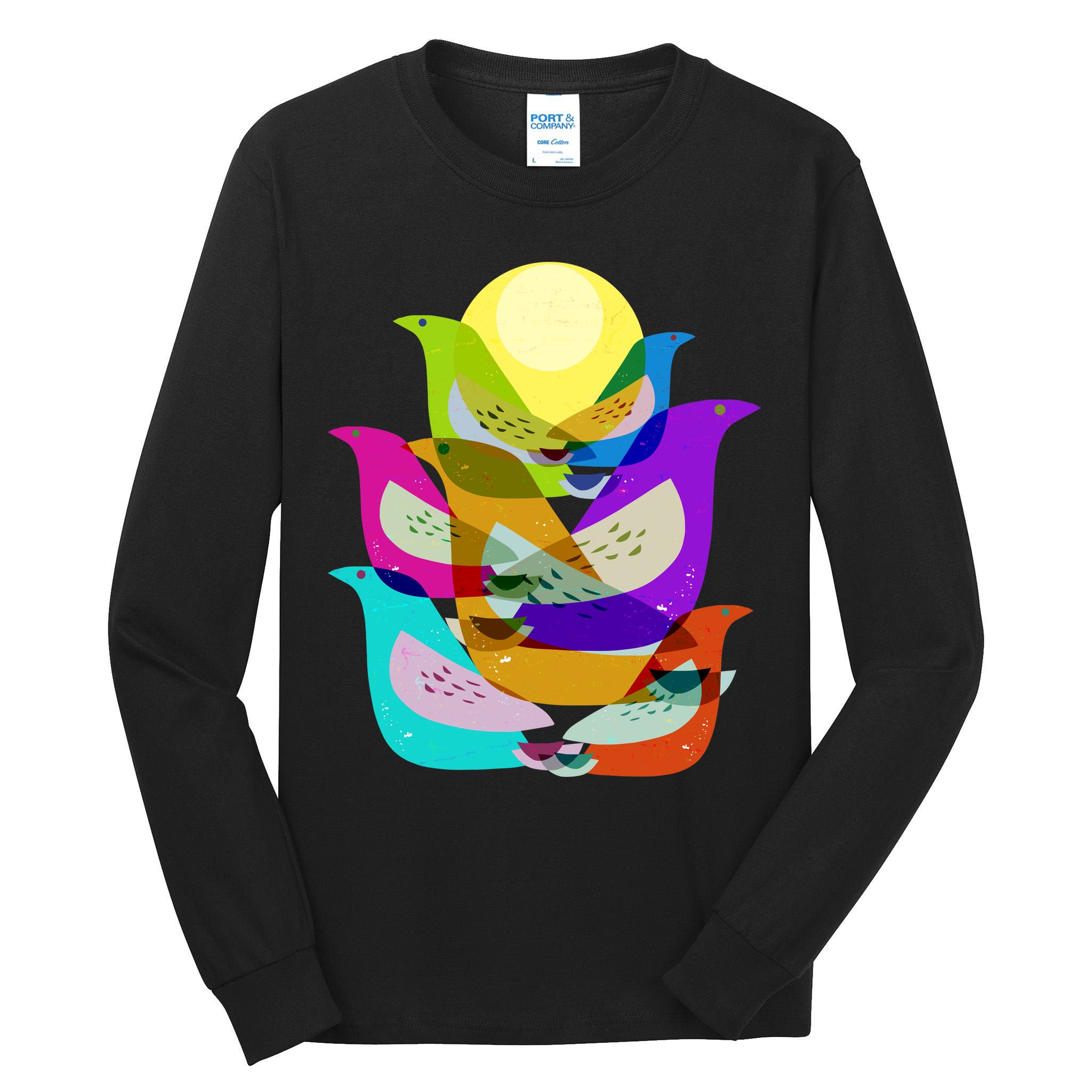 Vintage Retro Birds Tall Long Sleeve T-Shirt